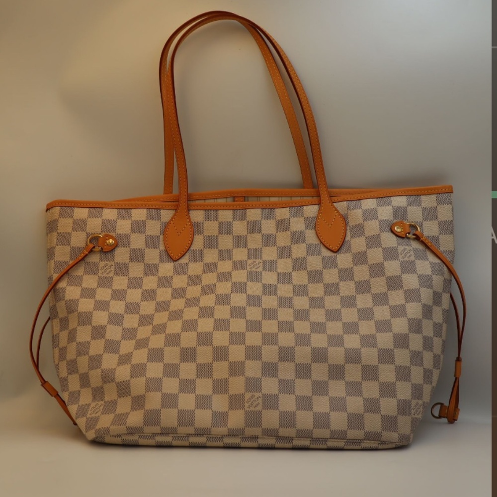 Louis Vuitton Damier Azur Neverfull MM Tote Bag